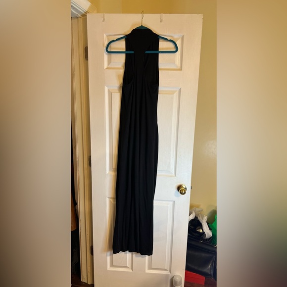 Helmut* Helmut Lang Kinetic Cowl neck racer back black maxi dress Medium - Picture 5 of 12